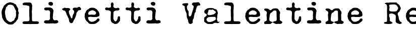 Olivetti Valentine Regular font