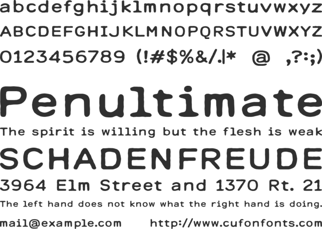 Dresden Elektronik font preview