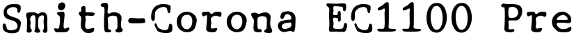 Smith-Corona EC1100 Prestige Regular font
