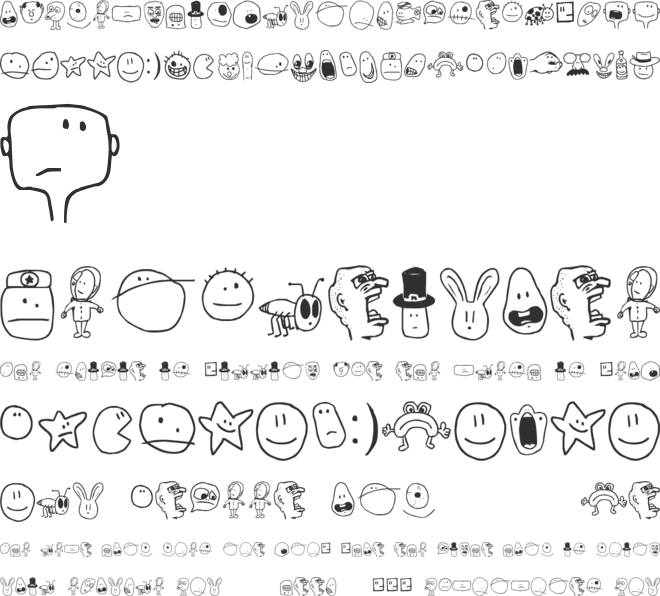 Tombats Smilies font preview