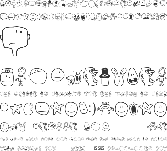 Tombats Smilies font preview