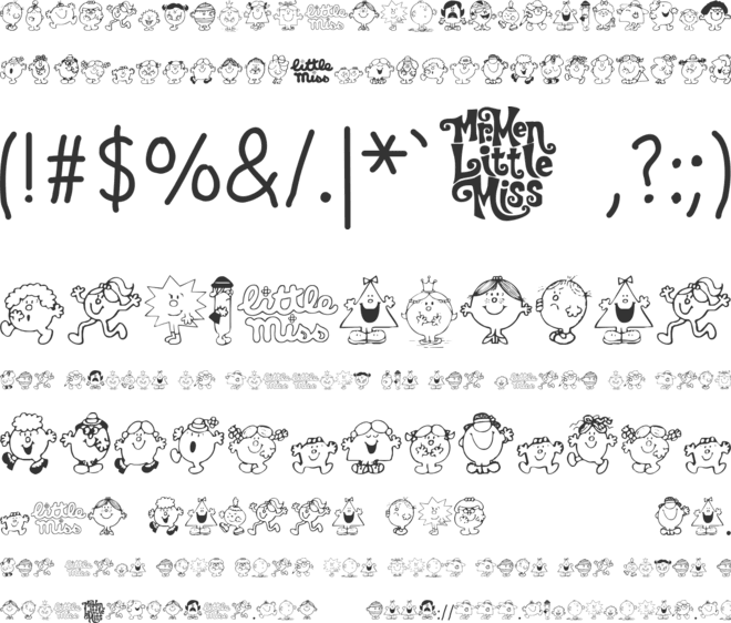Little Miss font preview