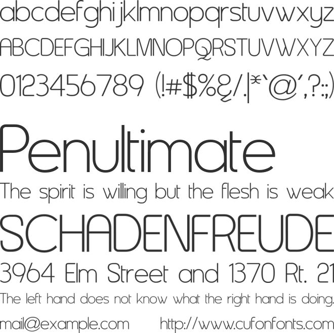 Asenine font preview