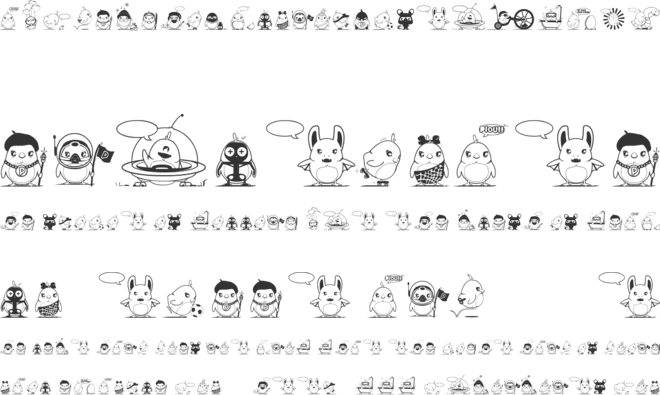 Piou Font font preview