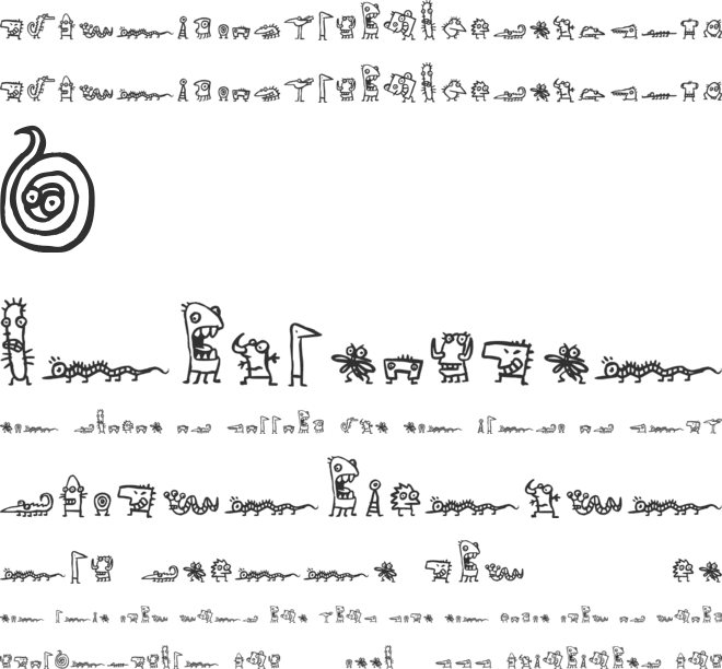 creatures font preview
