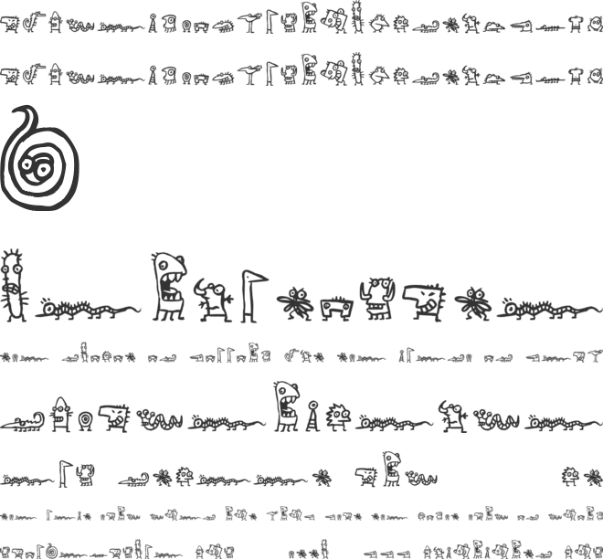 creatures font preview