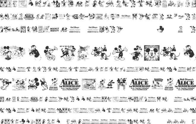 Vintage Classics Disney font preview