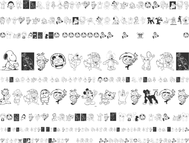 CARTOON 1994 font preview