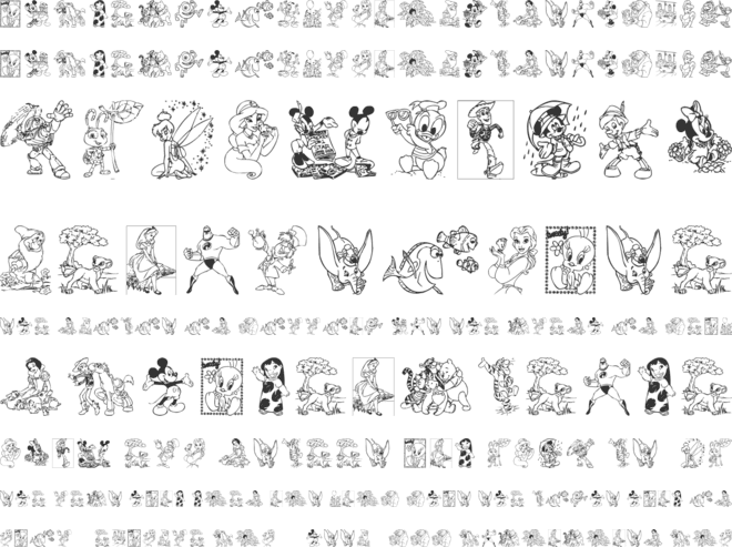 Disney family 1 font preview