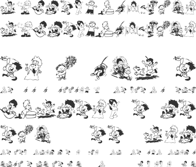 KR Kidlets font preview