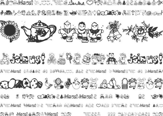 Little cuties font preview