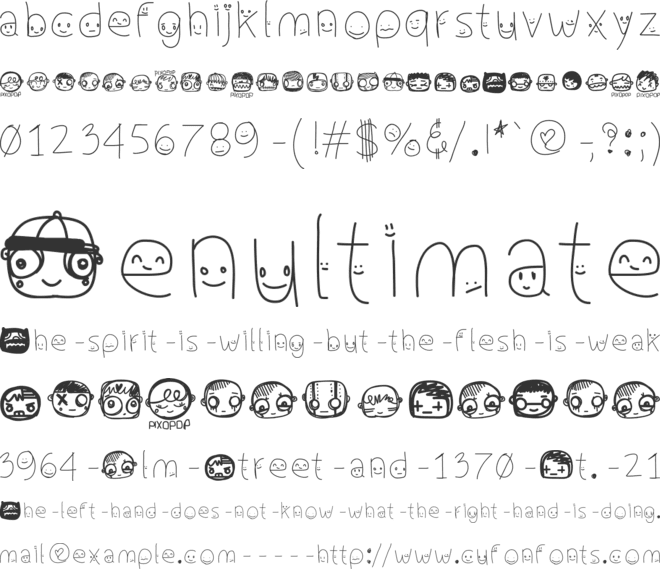 PixopopConfusion font preview