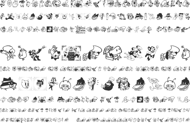 Retro Toons font preview
