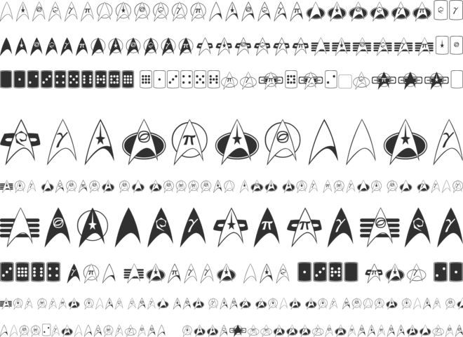 TrekArrowheads font preview
