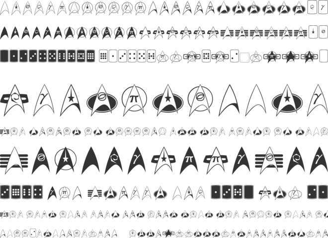 TrekArrowheads font preview