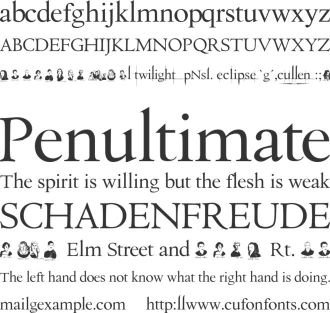 Cullen font preview