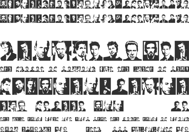 Hollywood Actors font preview