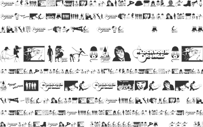 Clockwork Orange font preview