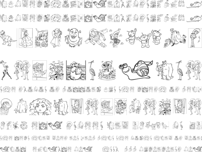 Pixar family 2 font preview