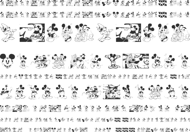 Mickey Vintage font preview