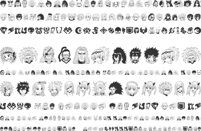 Fairy Tail Image font preview