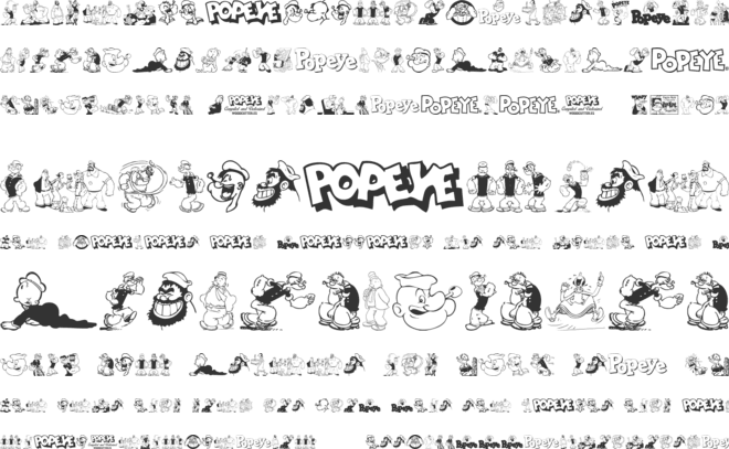 Popeye font preview