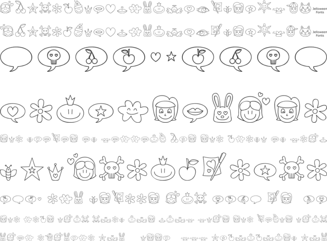 Jellodings font preview