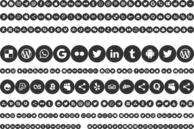 Icons Social Media 6 font preview