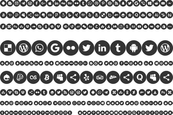 Icons Social Media 6 font preview
