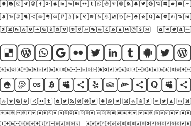 Icons 2019 font preview