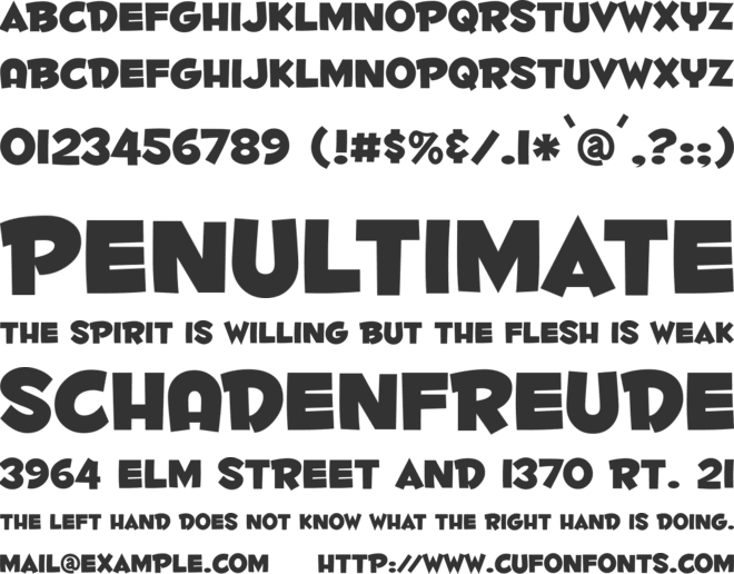 Fontdinerdotcom Huggable font preview