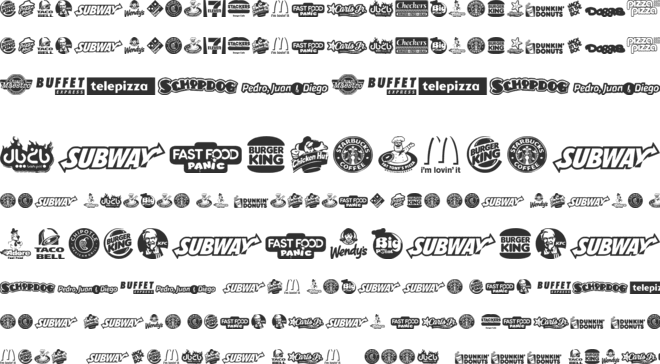 Fast Food logos font preview