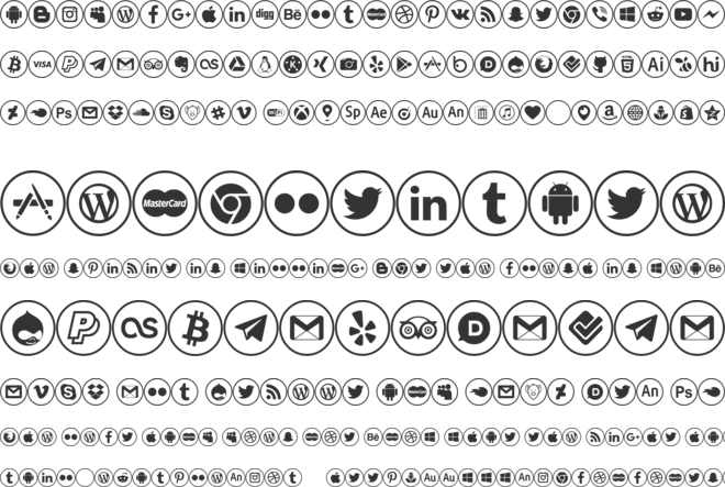 social media 2018 font preview