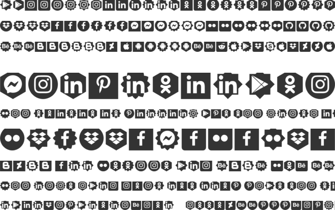 Social Shapes font preview