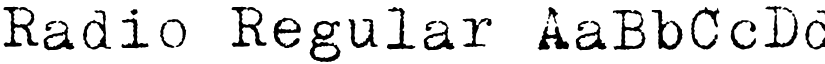 Radio Regular font