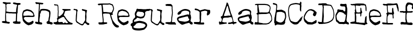 Hehku Regular font