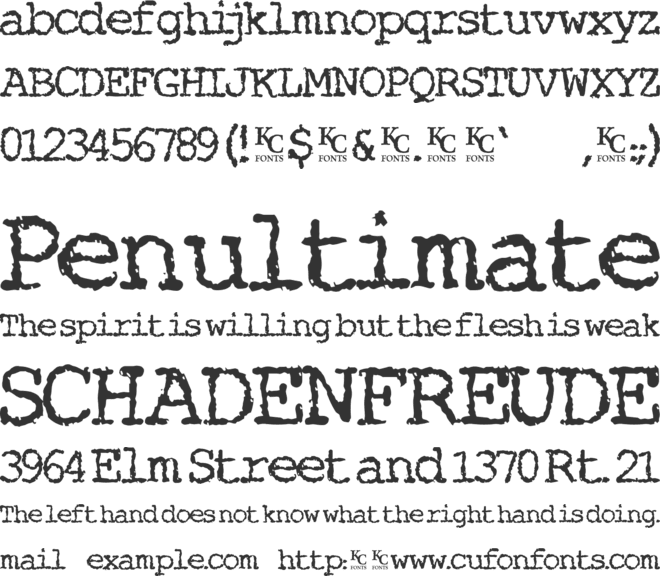 Misery Loves Company font preview