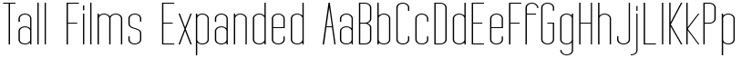 Tall Films Expanded font