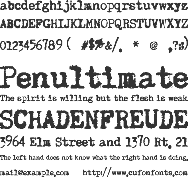 SuperKeys font preview