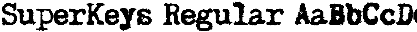 SuperKeys Regular font