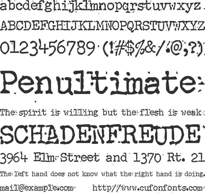 Anchorless Echo font preview