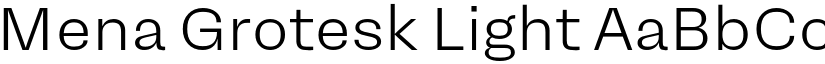 Mena Grotesk Light font