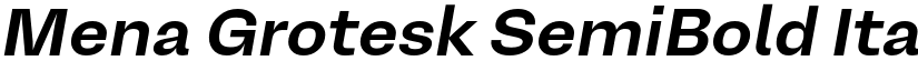 Mena Grotesk SemiBold Italic font