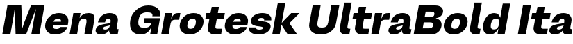 Mena Grotesk UltraBold Italic font