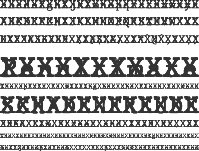 JMH Typewriter mono Cross font preview