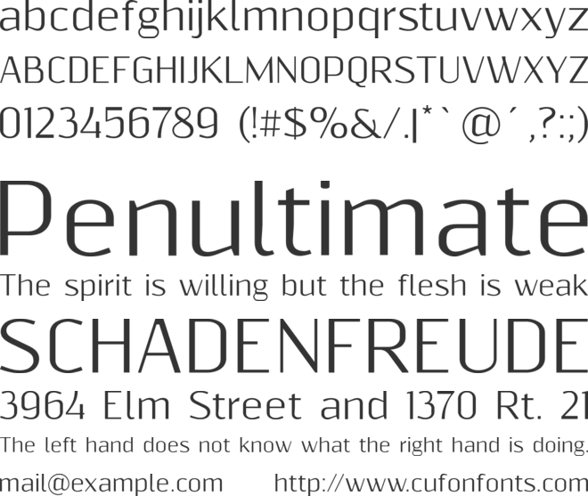 Resagnicto font preview