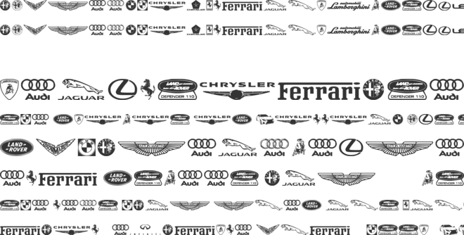 Famous Car 1 font preview