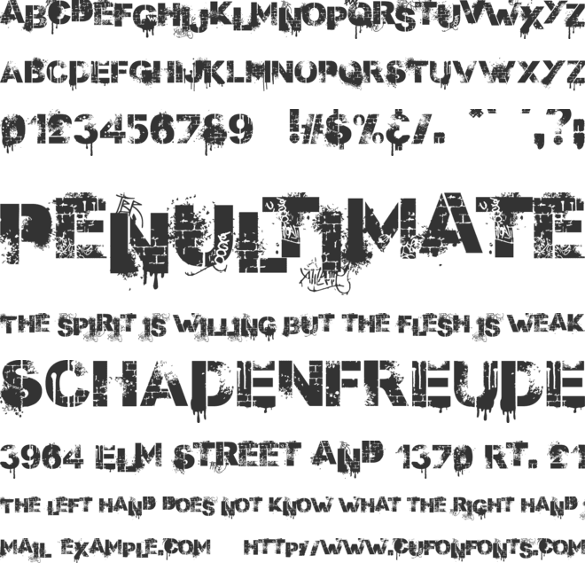 Stenstreet font preview