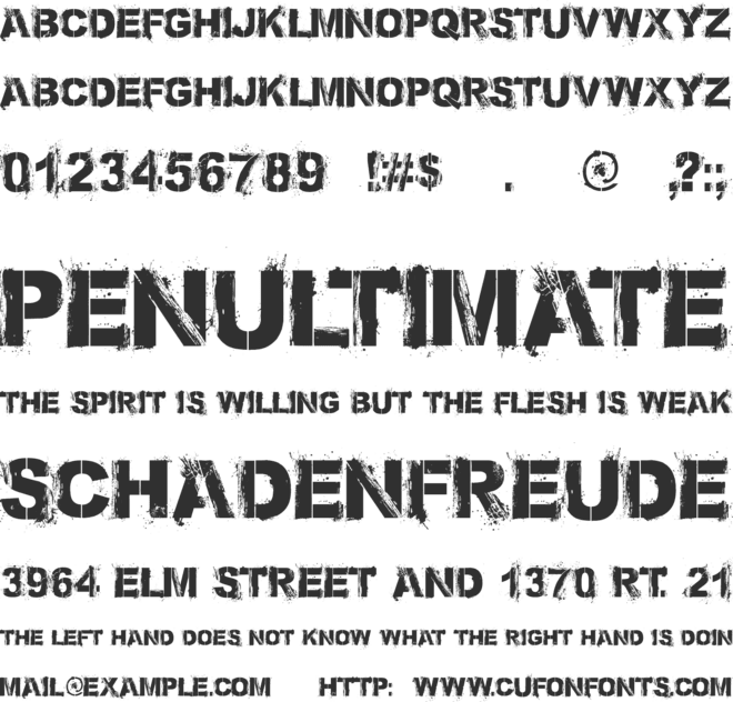 Bronx Bystreets font preview