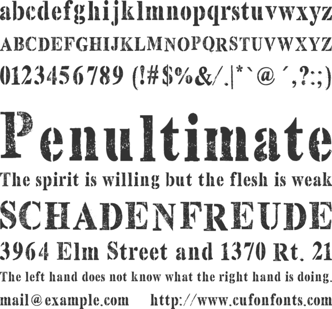 Top Secret Stamp font preview